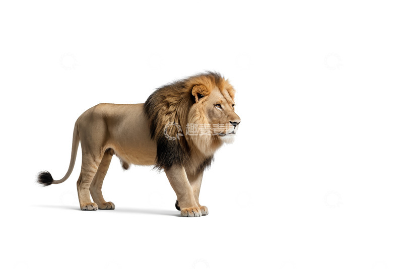 高清大图下载【趣麦麦图】站立的雄狮特写