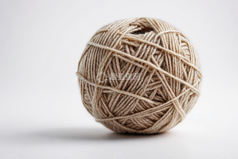 高清大图下载【趣麦麦图】米色纱线球特写
