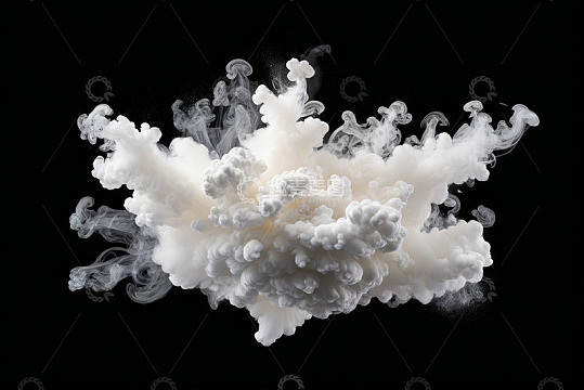黑色背景白色烟雾素材