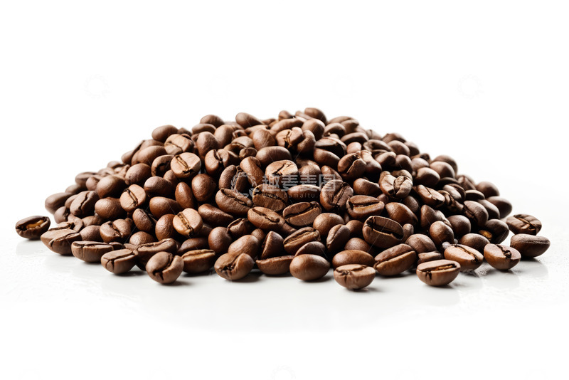 高清大图下载【趣麦麦图】一堆烘焙咖啡豆特写