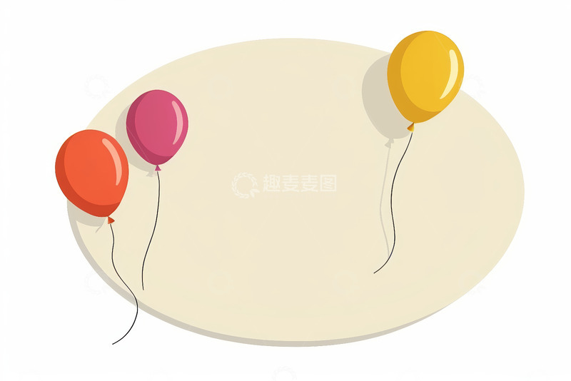 高清大图下载【趣麦麦图】彩色气球装饰背景图
