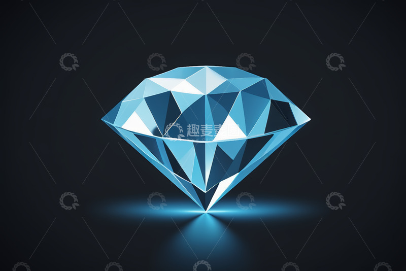 高清大图下载【趣麦麦图】蓝色钻石特写素材