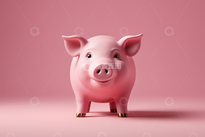 高清大图下载【趣麦麦图】粉色卡通小猪形象