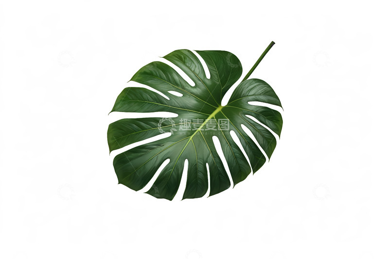 高清大图下载【趣麦麦图】龟背竹叶片特写素材