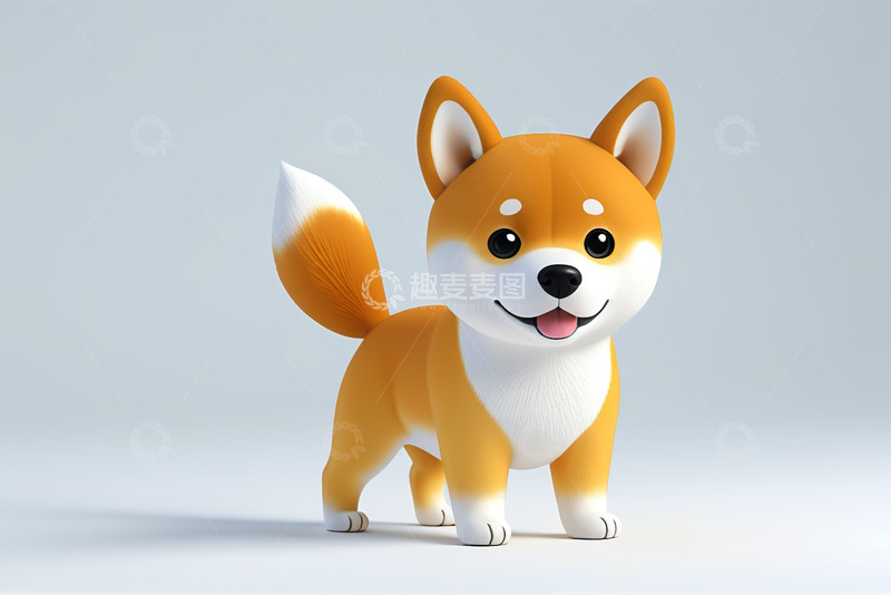 高清大图下载【趣麦麦图】可爱卡通柴犬形象素材