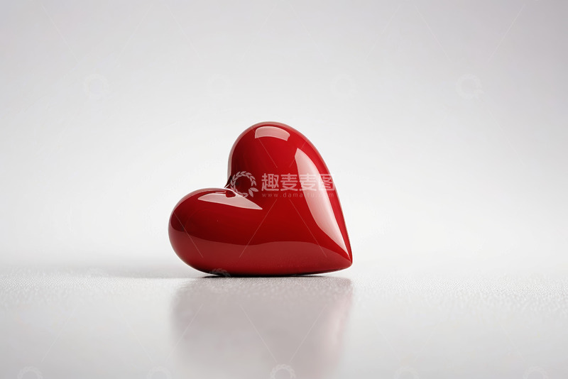 高清大图下载【趣麦麦图】红色心形摆件特写
