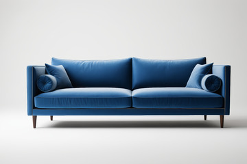 蓝色双人沙发家居素材
