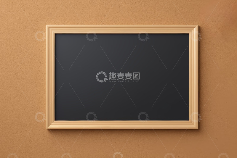 高清大图下载【趣麦麦图】墙上木质框架装饰展示