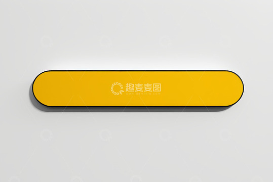 黄色长方形按钮素材