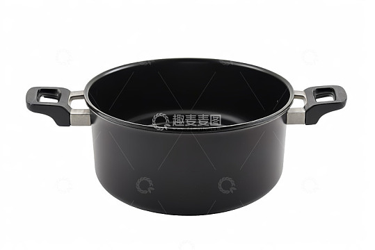 黑色双耳烹饪锅特写