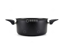 黑色双耳烹饪锅特写