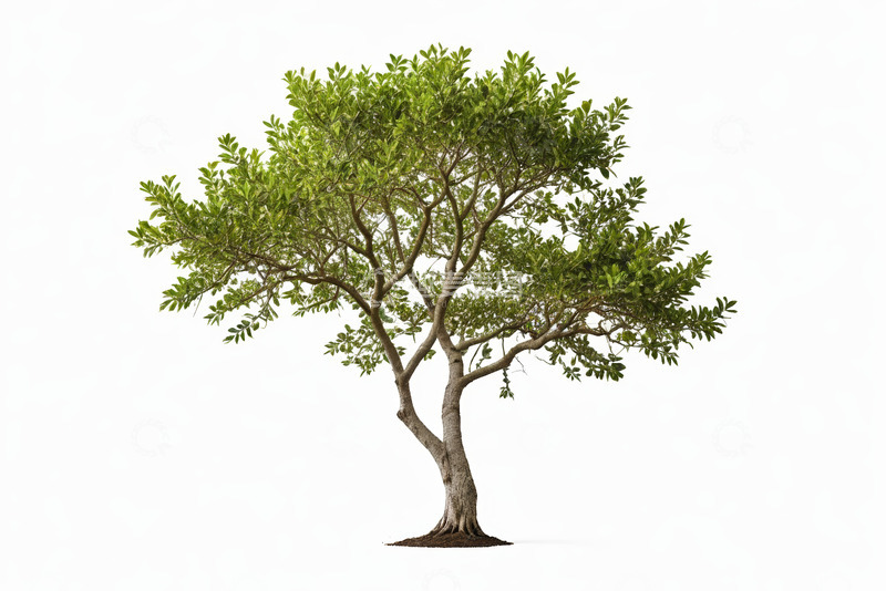 高清大图下载【趣麦麦图】白色背景下的单棵绿植