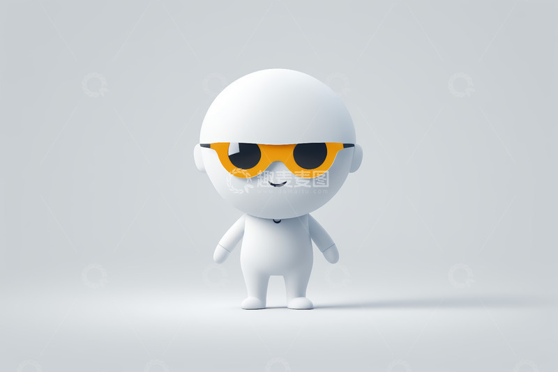 高清大图下载【趣麦麦图】戴墨镜的卡通小人形象