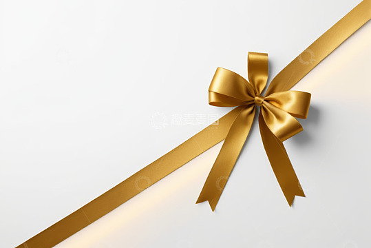 金色丝带蝴蝶结装饰