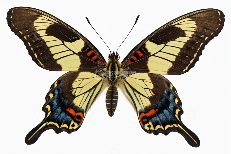 高清大图下载【趣麦麦图】彩色蝴蝶特写