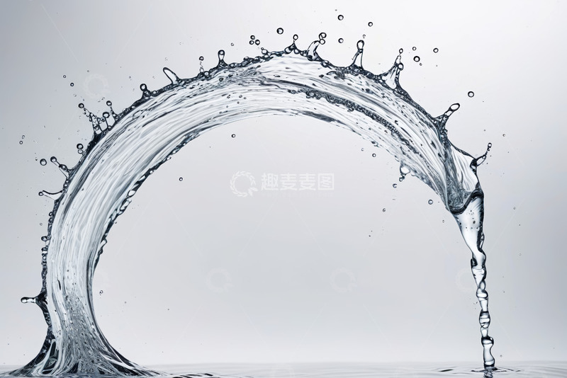 高清大图下载【趣麦麦图】弧形飞溅的水花