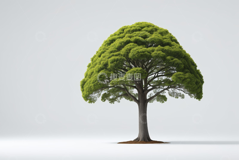 高清大图下载【趣麦麦图】单棵绿色树木素材