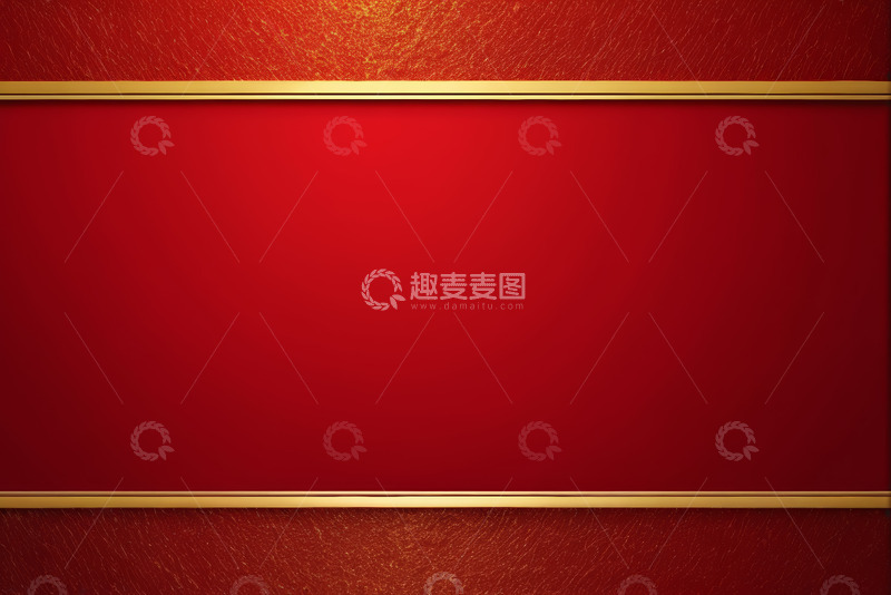 高清大图下载【趣麦麦图】红色背景带金色装饰