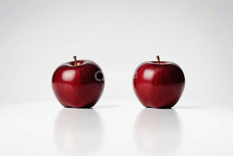 高清大图下载【趣麦麦图】两个红苹果特写