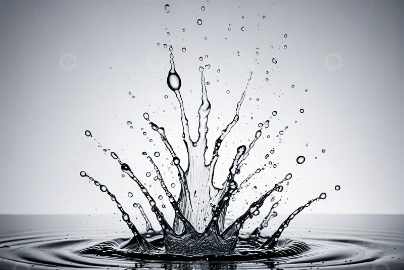 高清大图下载【趣麦麦图】水滴飞溅的微距画面