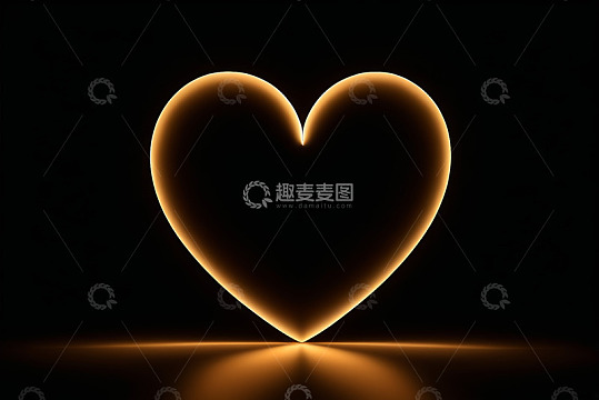 发光心形图案背景素材