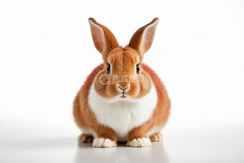 高清大图下载【趣麦麦图】棕色白兔特写