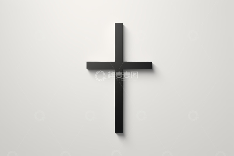 高清大图下载【趣麦麦图】黑色十字架简约背景图
