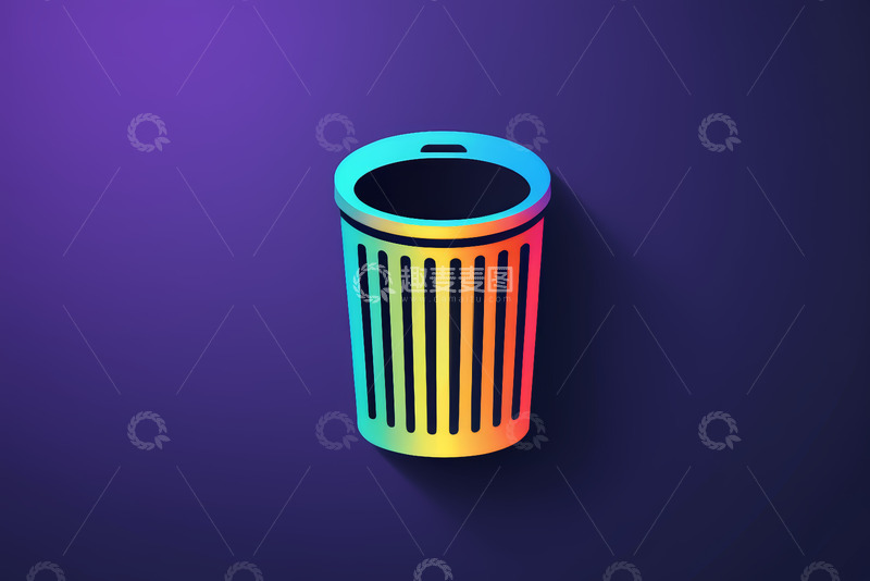 高清大图下载【趣麦麦图】彩色垃圾桶图标