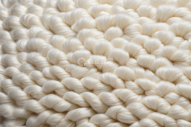 高清大图下载【趣麦麦图】白色羊毛织物纹理特写