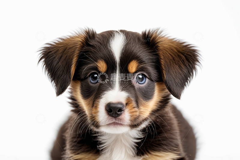 高清大图下载【趣麦麦图】可爱三色小狗特写