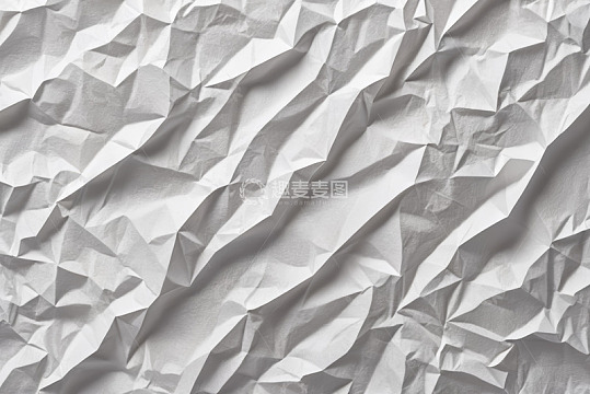 白色褶皱纸张纹理背景