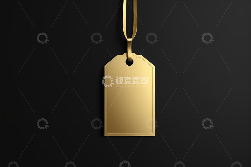 高清大图下载【趣麦麦图】金色吊牌挂饰