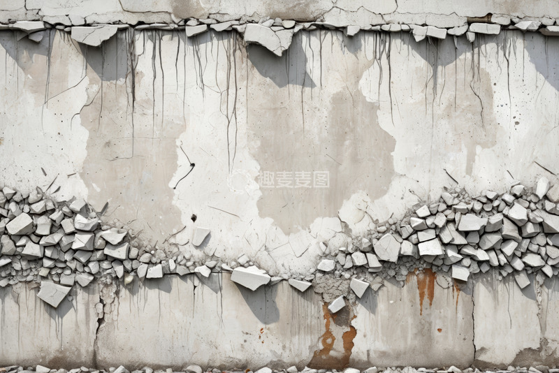 高清大图下载【趣麦麦图】破损剥落的墙面纹理