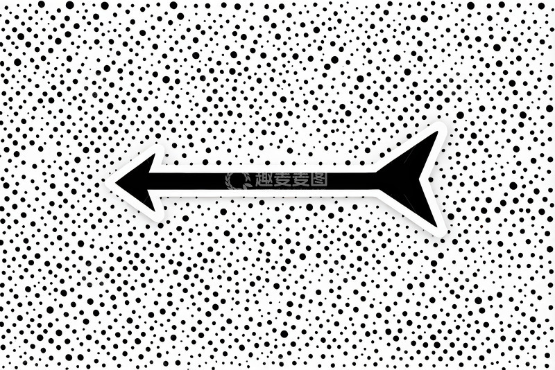 高清大图下载【趣麦麦图】黑白点状背景中的箭头图形