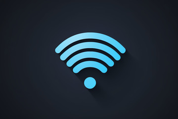 蓝色WiFi图标