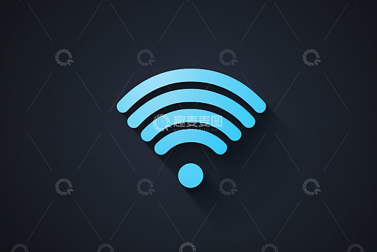 蓝色WiFi图标