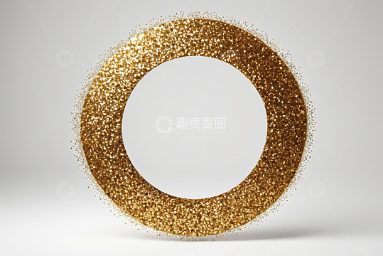 金色粒子环形抽象背景