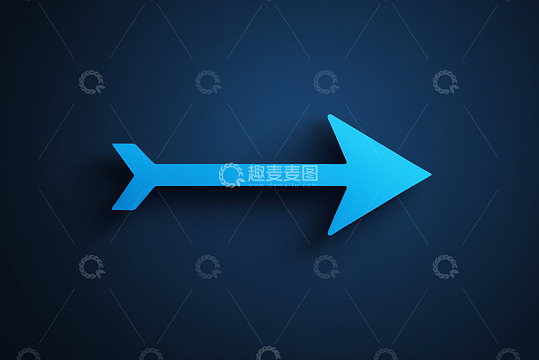 蓝色箭头符号设计素材