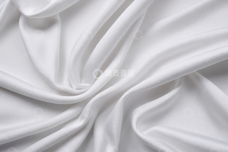 高清大图下载【趣麦麦图】白色丝绸织物纹理特写