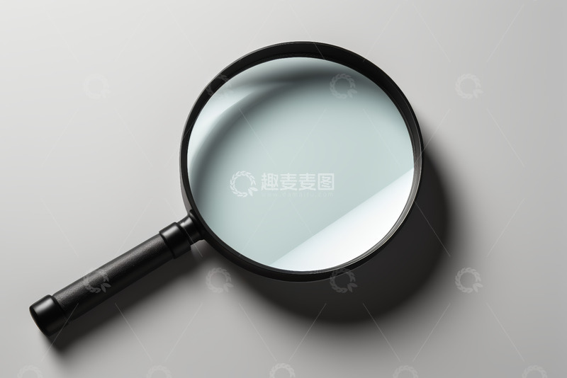 高清大图下载【趣麦麦图】黑色放大镜特写