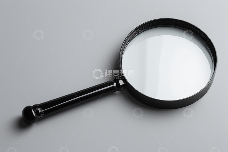 高清大图下载【趣麦麦图】黑色放大镜特写