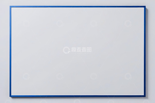 蓝色边框白色背景展示板