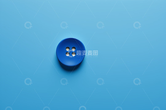 蓝色纽扣特写素材