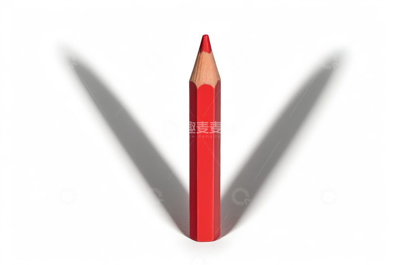 高清大图下载【趣麦麦图】红色铅笔特写