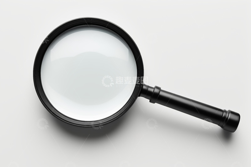 高清大图下载【趣麦麦图】黑色放大镜特写
