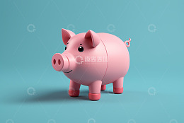 粉色卡通小猪存钱罐