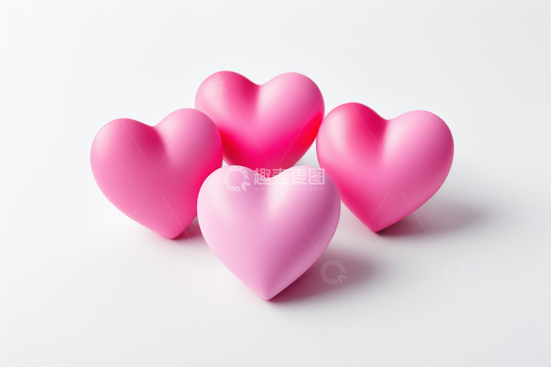 高清大图下载【趣麦麦图】粉色心形图案素材