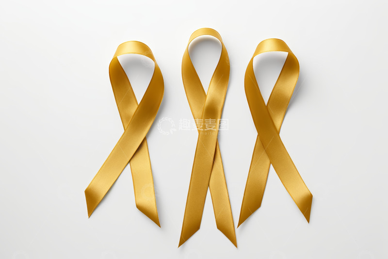 高清大图下载【趣麦麦图】三条金色丝带特写