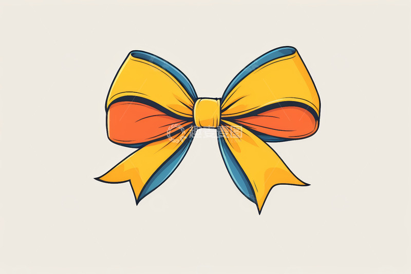 高清大图下载【趣麦麦图】彩色卡通蝴蝶结装饰图案