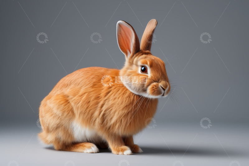 高清大图下载【趣麦麦图】橙色兔子特写